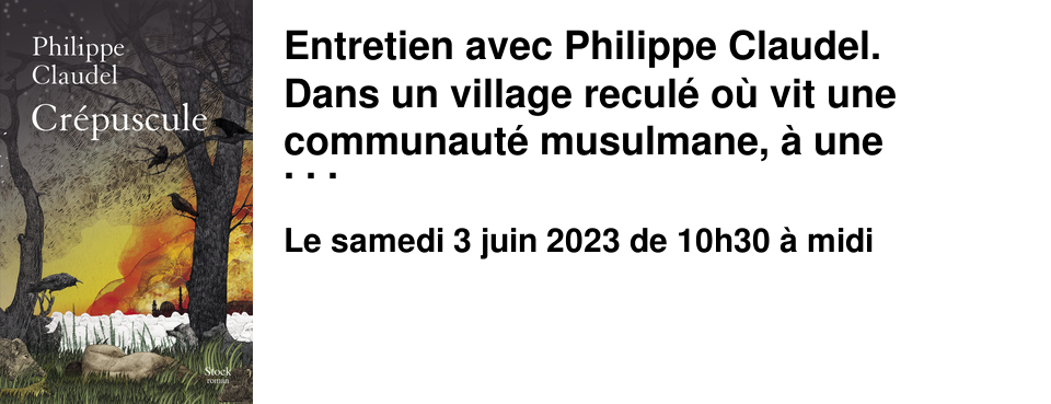 Entretien avec Philippe Claudel. Dans un village recul� o� vit une communaut� musulmane, � une �poque qui n'est pas d�finie, un meurtre, un cadavre et une profanation appellent une enqu�te. Le tout dans un polar historique cr�pusculaire qui nous parle d'aujourd'hui.