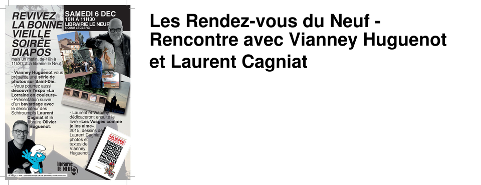 Les Rendez-vous du Neuf - Rencontre avec Vianney Huguenot et Laurent Cagniat