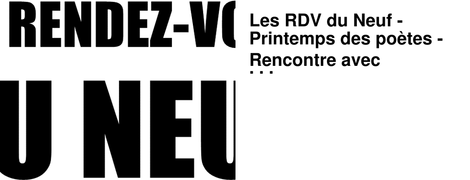 Les RDV du Neuf - Printemps des po�tes - Rencontre avec Seyhmus Dagtekin